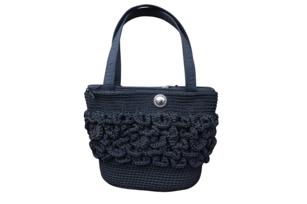 Handcrafted Black Crochet Bag – Sophisticated and Versatile